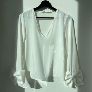 ZARA White long sleeve top
